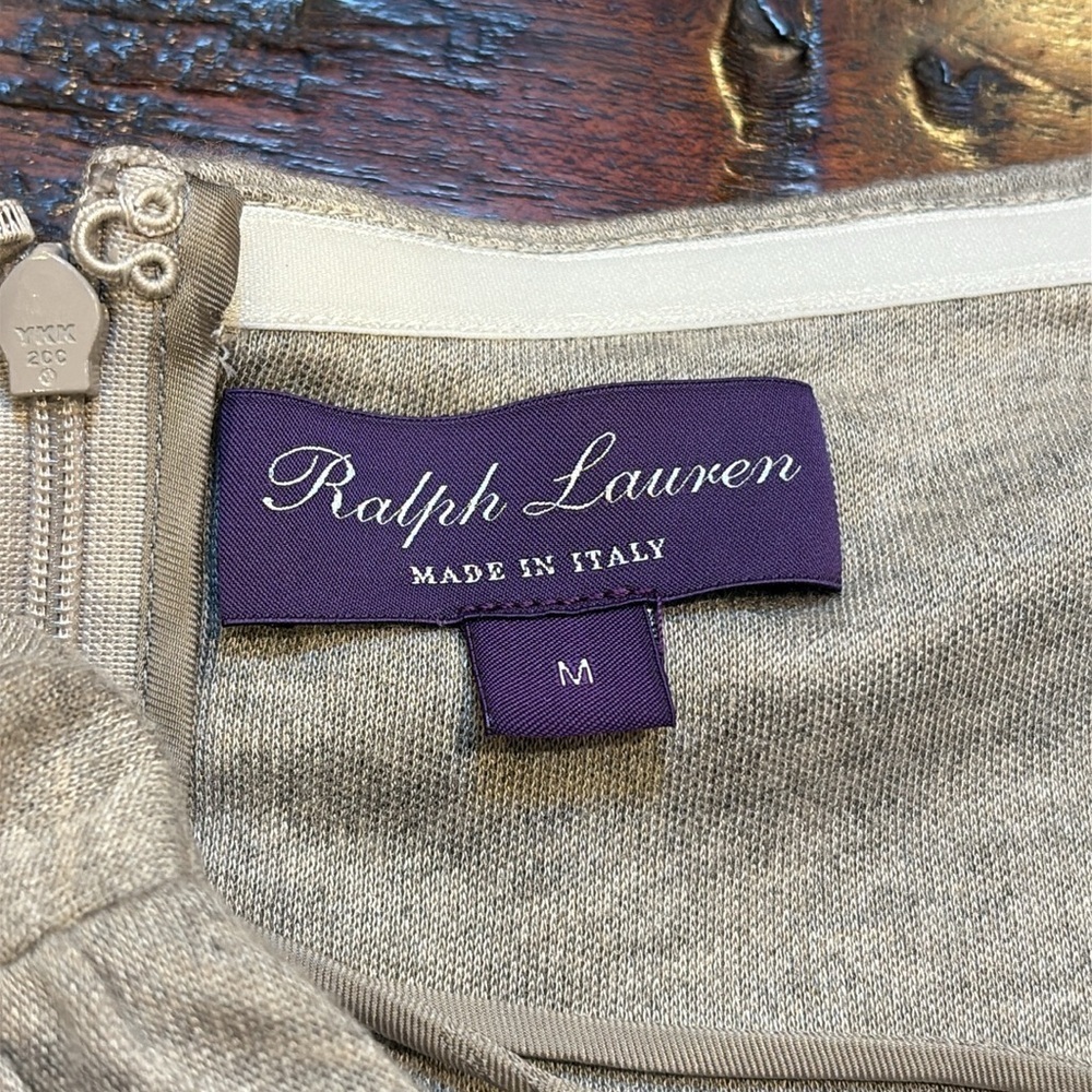 Ralph Lauren Collection Mélange Interlock Strapless Jumpsuit Heather Grey Medium - Picture 10 of 16